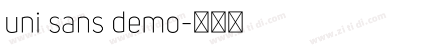 uni sans demo字体转换